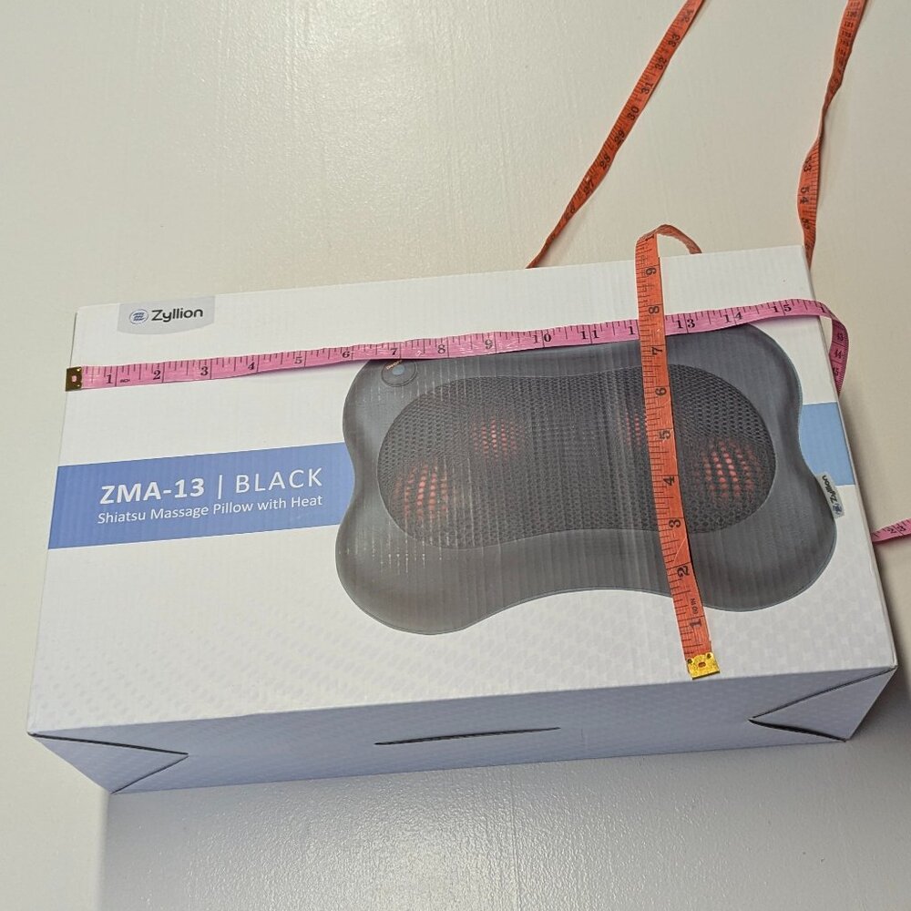 NIB Zyllion ZMA-13 Black Shiatsu Massage Pillow With Heat And Wired Connection - Picture 7 of 9